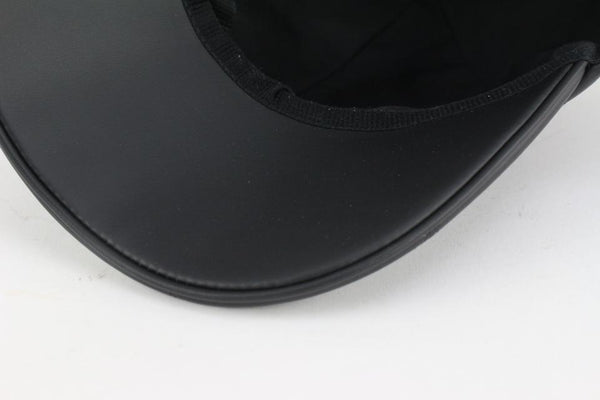 Louis Vuitton Black Leather 'Shadow Monogram' Hat