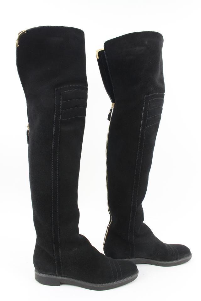 Louis Vuitton Lambskin LV Over the Knee Boots - Size 7.5 / 37.5