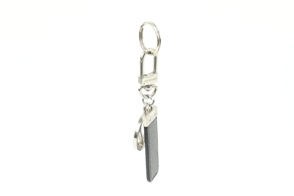Louis Vuitton Silver x Black Taiga Keychain Bag Charm Pendant 45lz421s For  Sale at 1stDibs