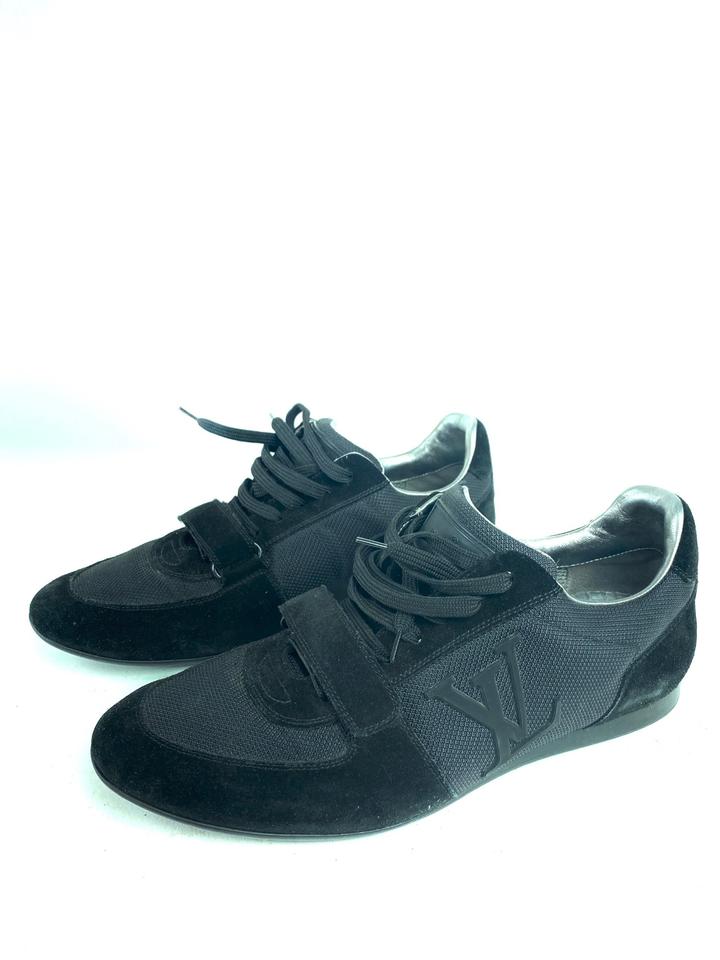 LOUIS VUITTON Calfskin Suede Mens LV Trainer Sneaker Boots 7.5
