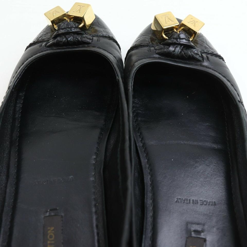 Louis Vuitton Gold Patent Leather Oxford Ballet Flats Size 36 For Sale at  1stDibs