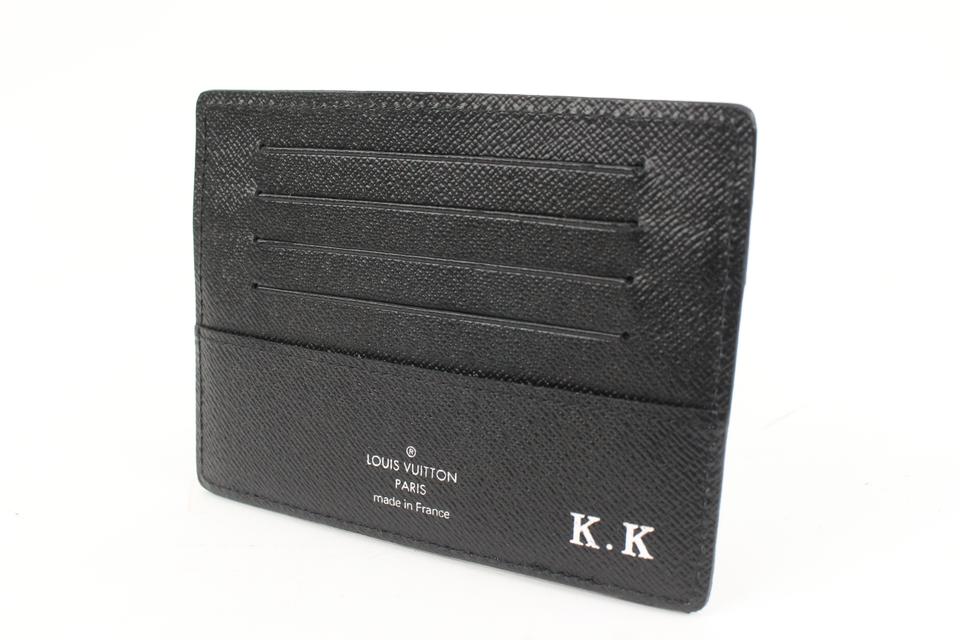 Louis Vuitton Black x Grey Damier Graphite Card Holder Wallet Case 10lv321s