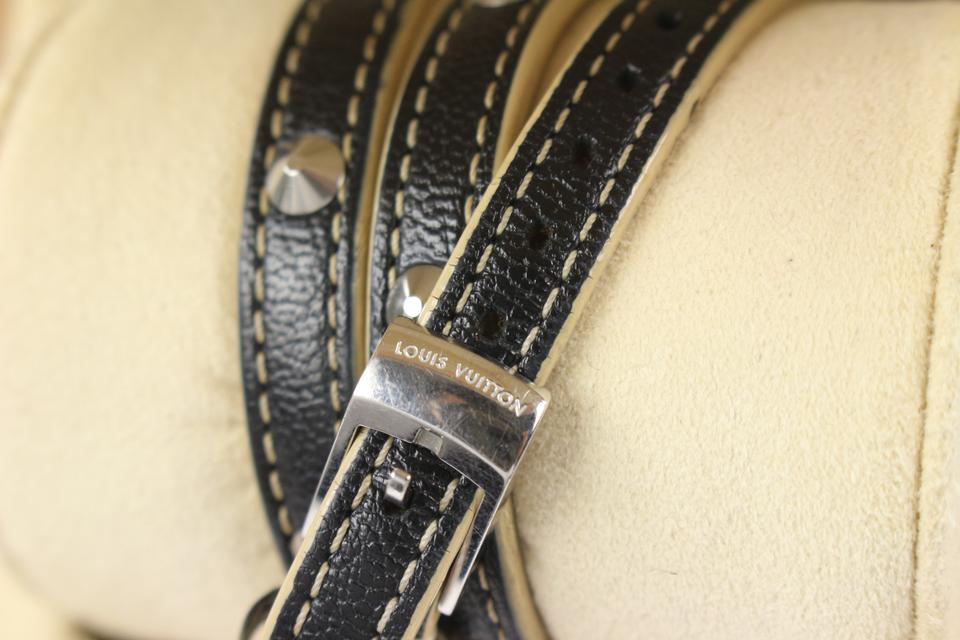 Louis Vuitton Stainless Steel Monogram Tambour Q1211 Women's Wristwatch 28  mm Louis Vuitton
