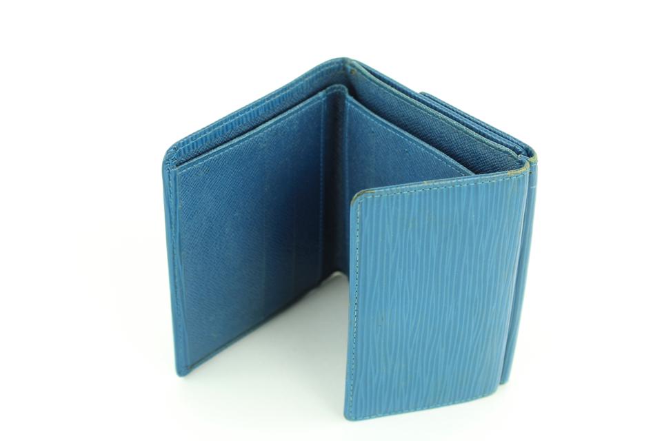 Louis Vuitton Blue Epi Leather Elise Compact Wallet with Box 16LVA1116 –  Bagriculture