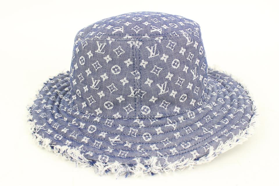 Brand New Louis Vuitton Denim Bucket Hat available now! $680