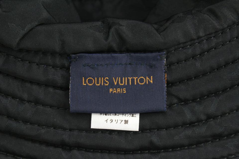 Louis Vuitton 2000s Cream Distressed Denim Bucket Hat · INTO