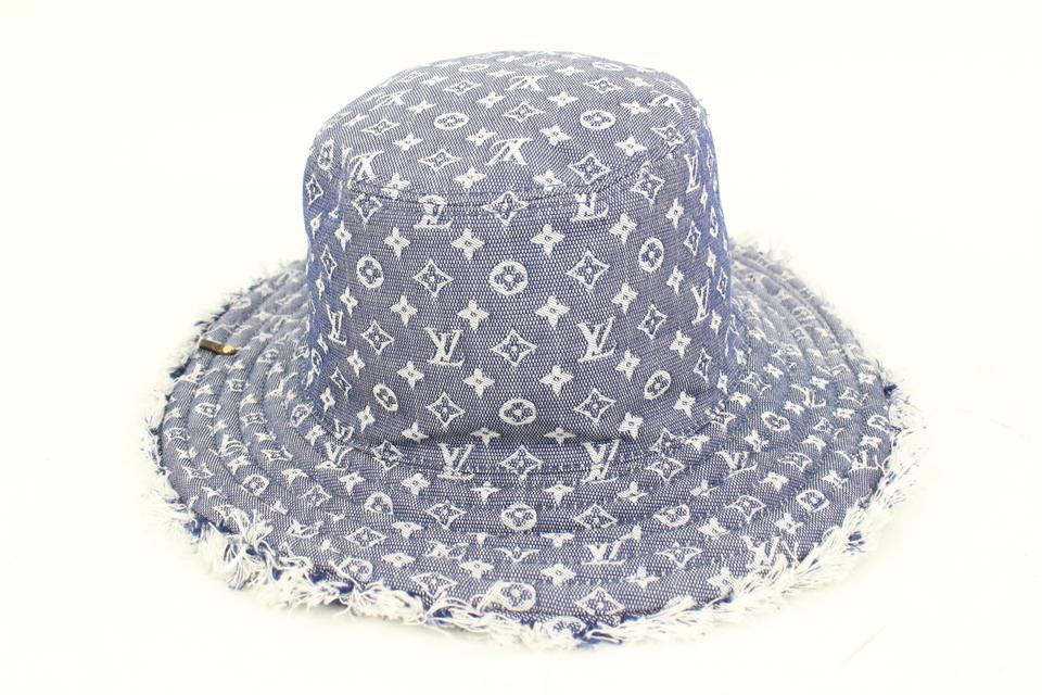 Louis Vuitton Monogram Denim Bucket Hat Bobbygram Cap Rare Jean Sun Vi –  Bagriculture
