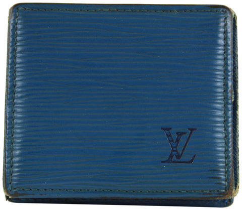 Louis Vuitton Blue Epi Leather Toledo Collapsible Mini Boite Case 23lvs1223