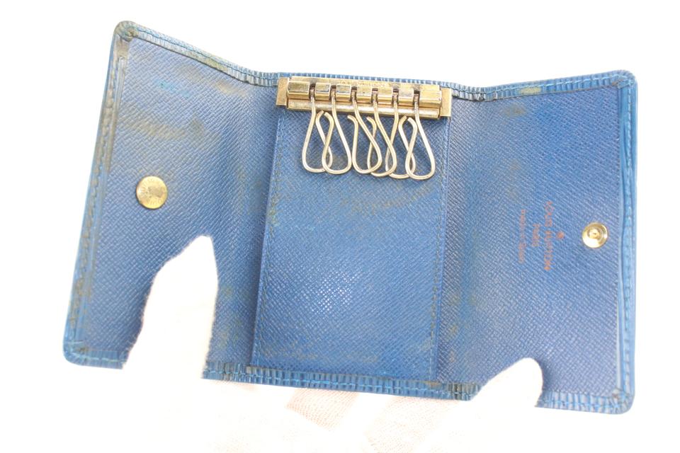 Louis Vuitton Blue EPI Leather Toledo Multicles 6 Key Holder 8lk0128
