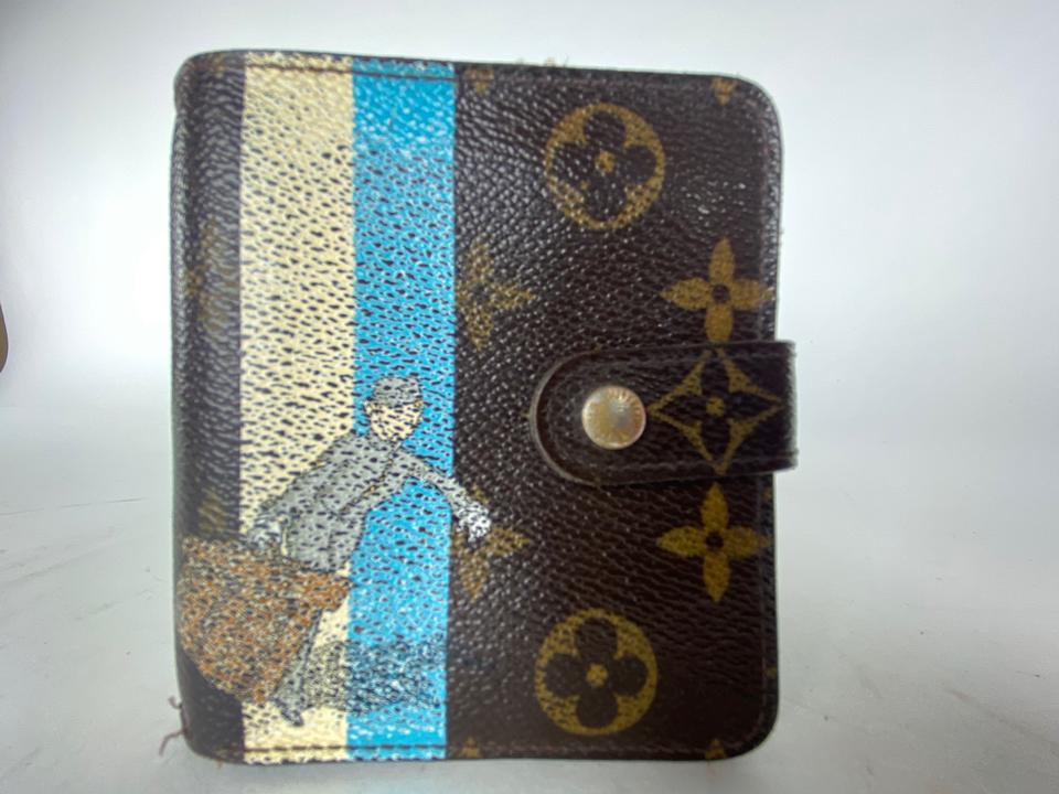 Louis Vuitton Limited Groom Compact Wallet Bellboy Monogram Blue