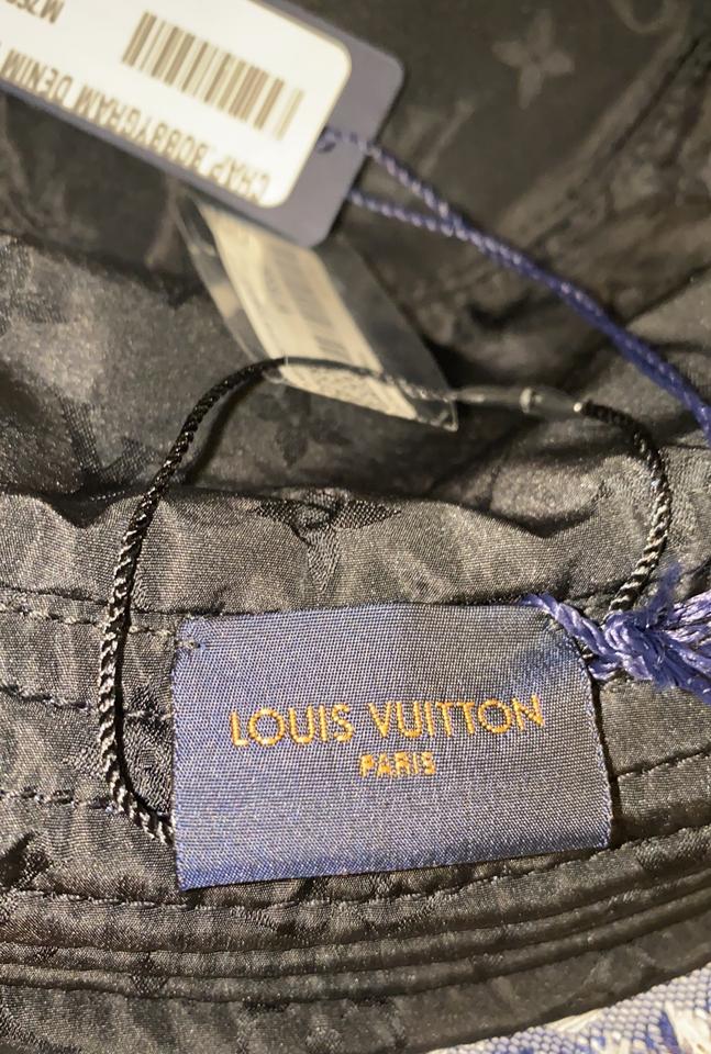 Louis Vuitton Monogram Denim Bucket Hat Bobbygram Cap Rare Jean Sun Visor  1lk318