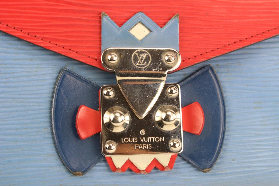 Louis Vuitton Blue x Red EPI Tribal Mask Sarah Wallet 910lv100