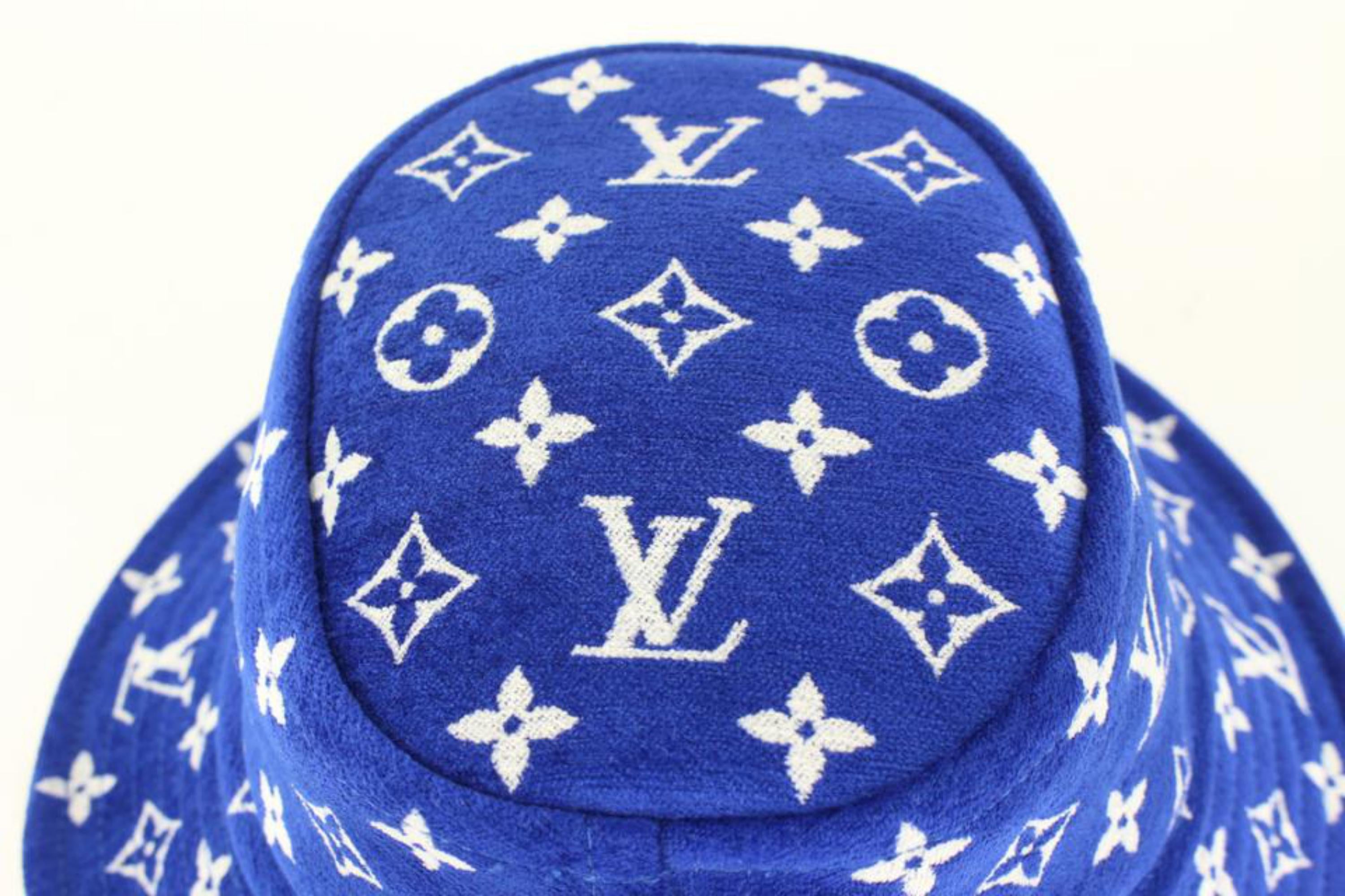 Louis Vuitton Blue Monogram Match Bucket Hat 67LK523S – Bagriculture