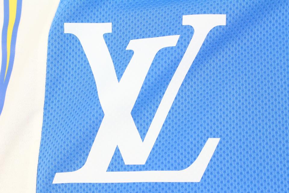Louis Vuitton Virgil Abloh Men's XXL Blue Mesh Sporty Patch Shorts Spo –  Bagriculture