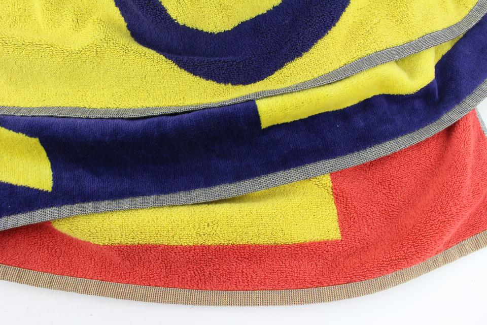 Louis Vuitton Rare Teal x Yellow Monogram Vuittamins Beach Towel 818lv –  Bagriculture