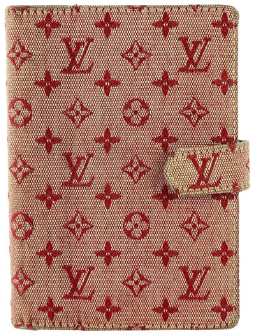 Louis Vuitton Cerise Monogram Mini Lin Small Ring Agenda 12LVA1022