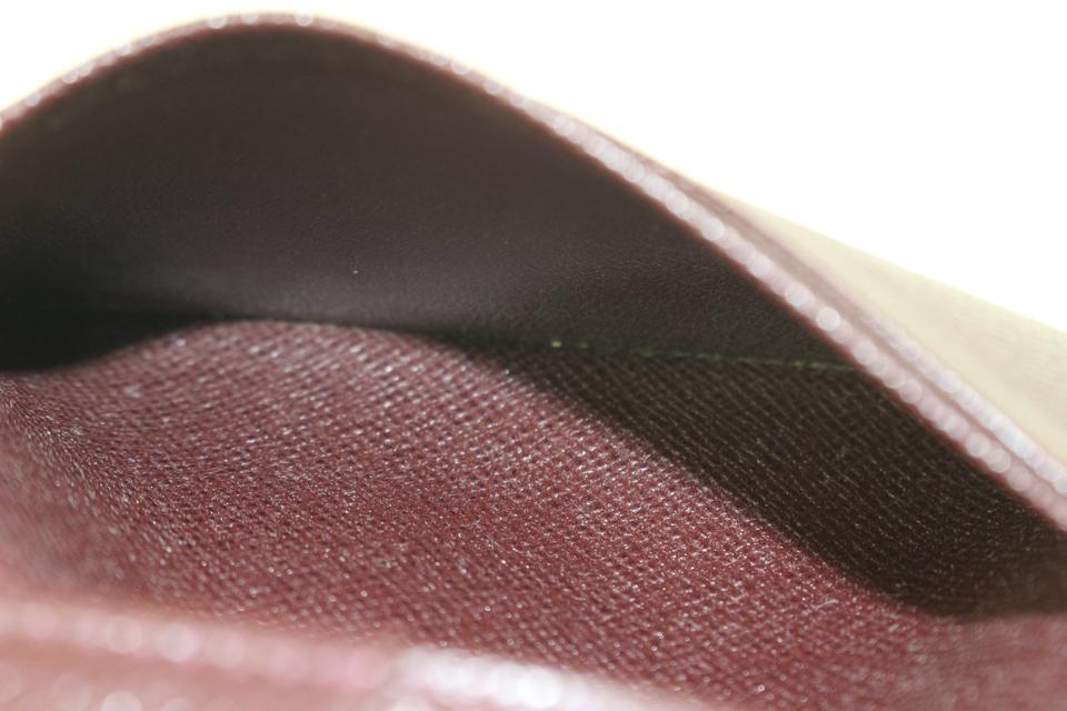 Louis Vuitton Louis Vuitton Burgundy Taiga Leather Bifold Wallet with