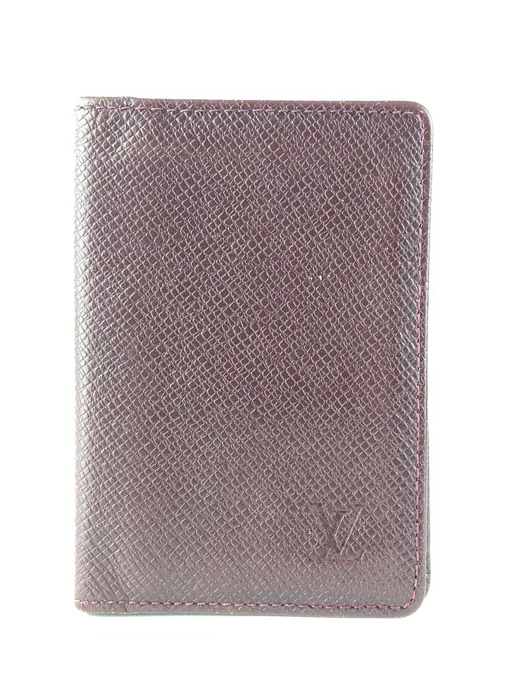 Louis Vuitton Taiga Taiga Leather Business Card Case Ardoise Enveloppe  cartes de visite M30922