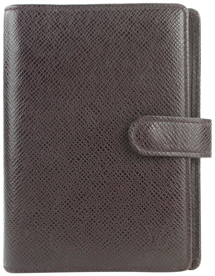 Louis Vuitton Bordeaux Taiga Leather Small Ring Agenda PM Diary Cover 5lvs114