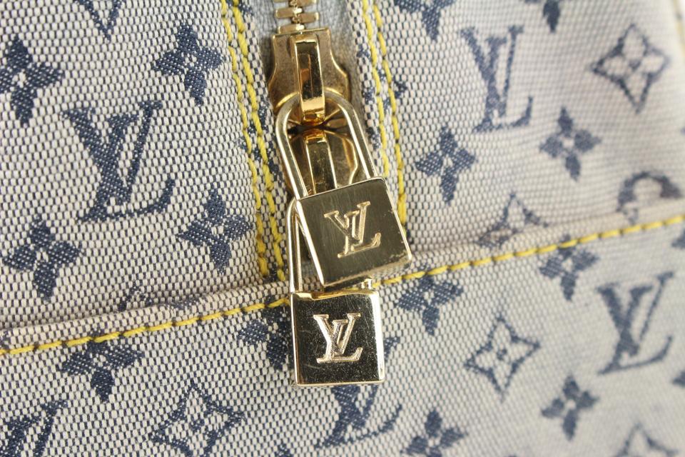Louis Vuitton Blue Monogram Mini Lin Canvas Francoise Tote Bag
