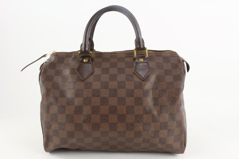 Style Encore - Maple Grove, MN - Louis Vuitton Speedy 30 in Damier Ebene!  This bag does have some ink marks and staining on the inside but comes with  a base shaper
