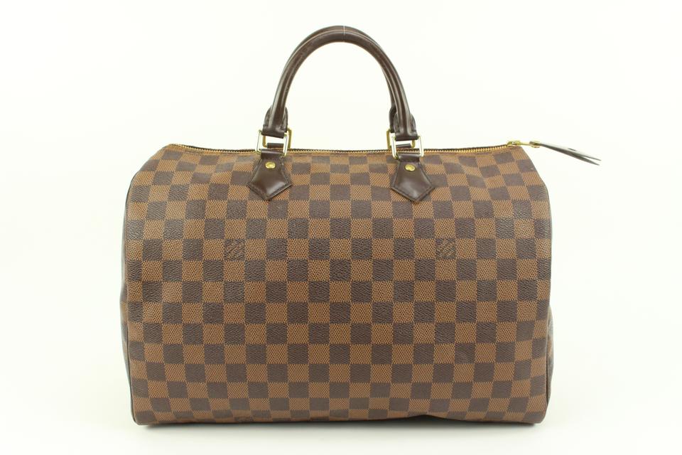 Louis Vuitton Large Damier Ebene Speedy 35 Boston Bag GM 84lk33s