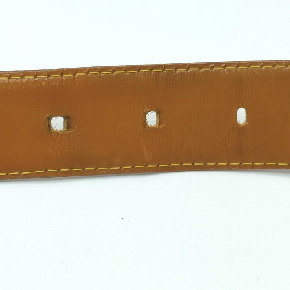 Louis Vuitton 110/44 Red Epi Lather Ceinture Belt with Gold Buckle