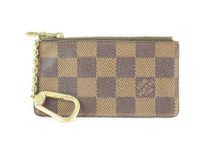 Louis Vuitton Rare Centenaire Damier Ebene Pochette Cles Key Pouch Keychain 688lv621