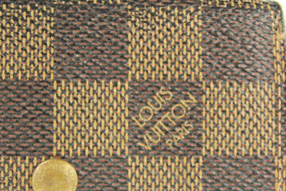 Louis Vuitton Brown, Pattern Print Damier Ebene 4 Key Holder