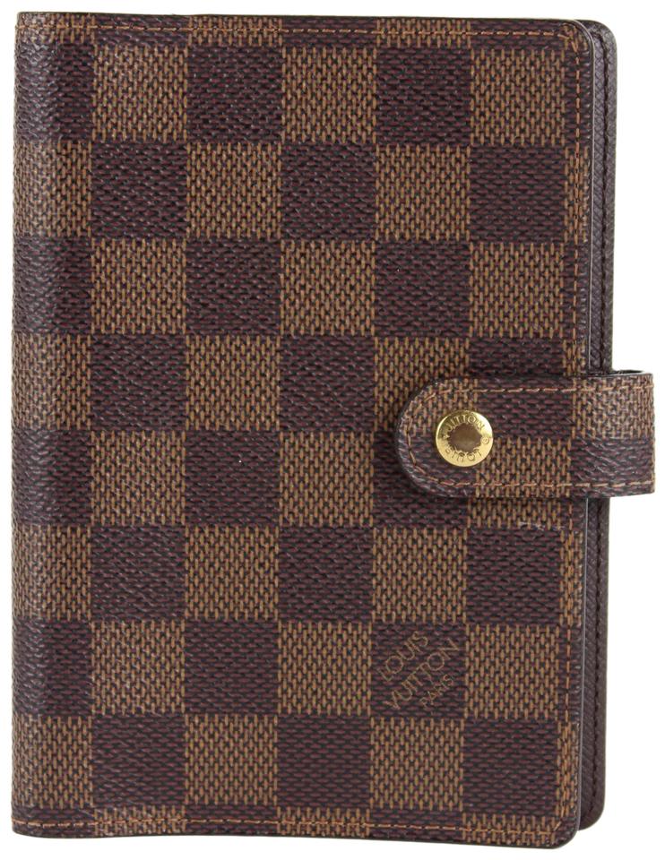 Louis Vuitton Damier Ebene Small Ring Agenda PM Diary Cover