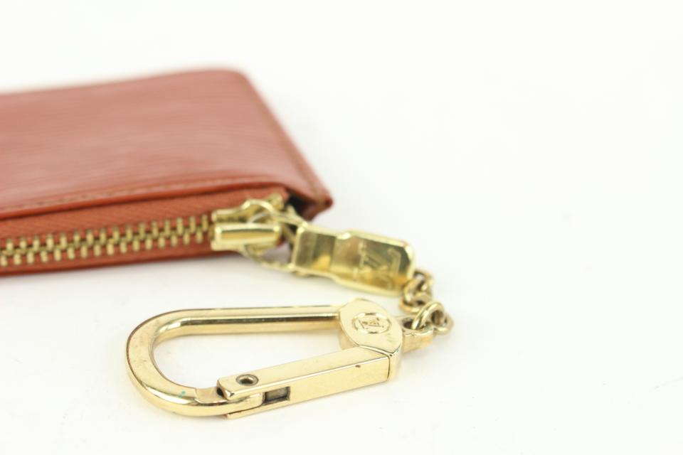 Louis Vuitton Red Epi Leather Key Pouch Pochette Cles Keychain