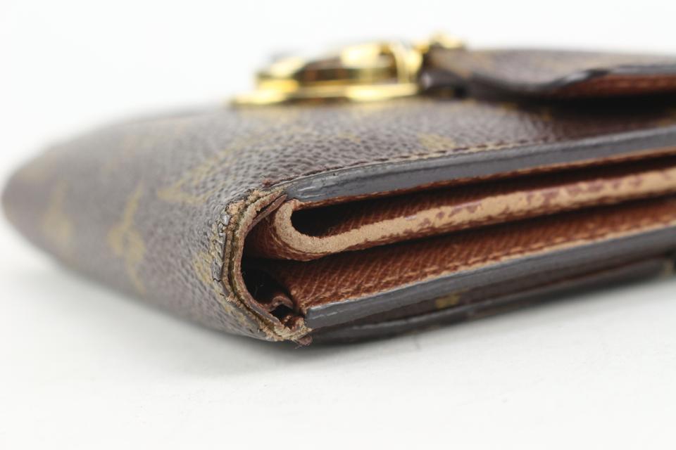 Louis Vuitton, Brown Mono, Unisex Compact Tri-fold Wallet (884AN)