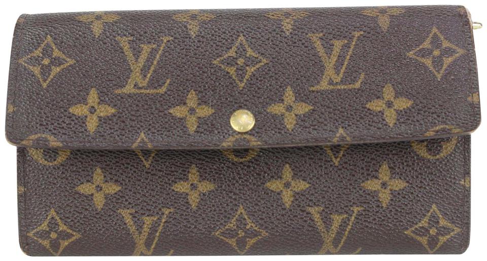 Louis Vuitton Monogram Bifold Long Sarah Wallet Porte Tresor 130lvs76