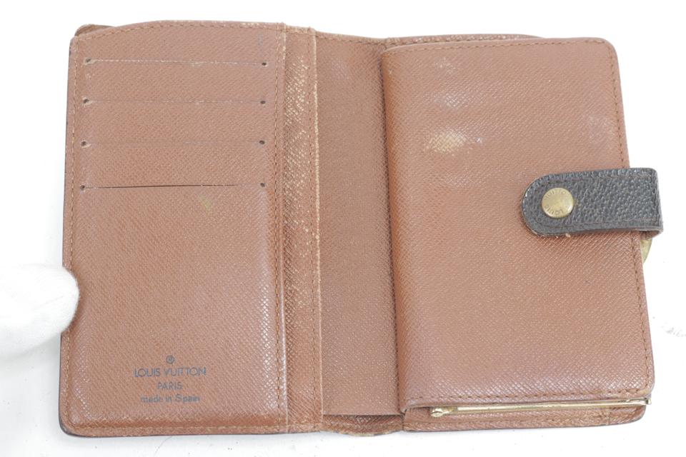Louis Vuitton Monogram Porte Viennois Kisslock French Twist Wallet Brown  Leather ref.290140 - Joli Closet