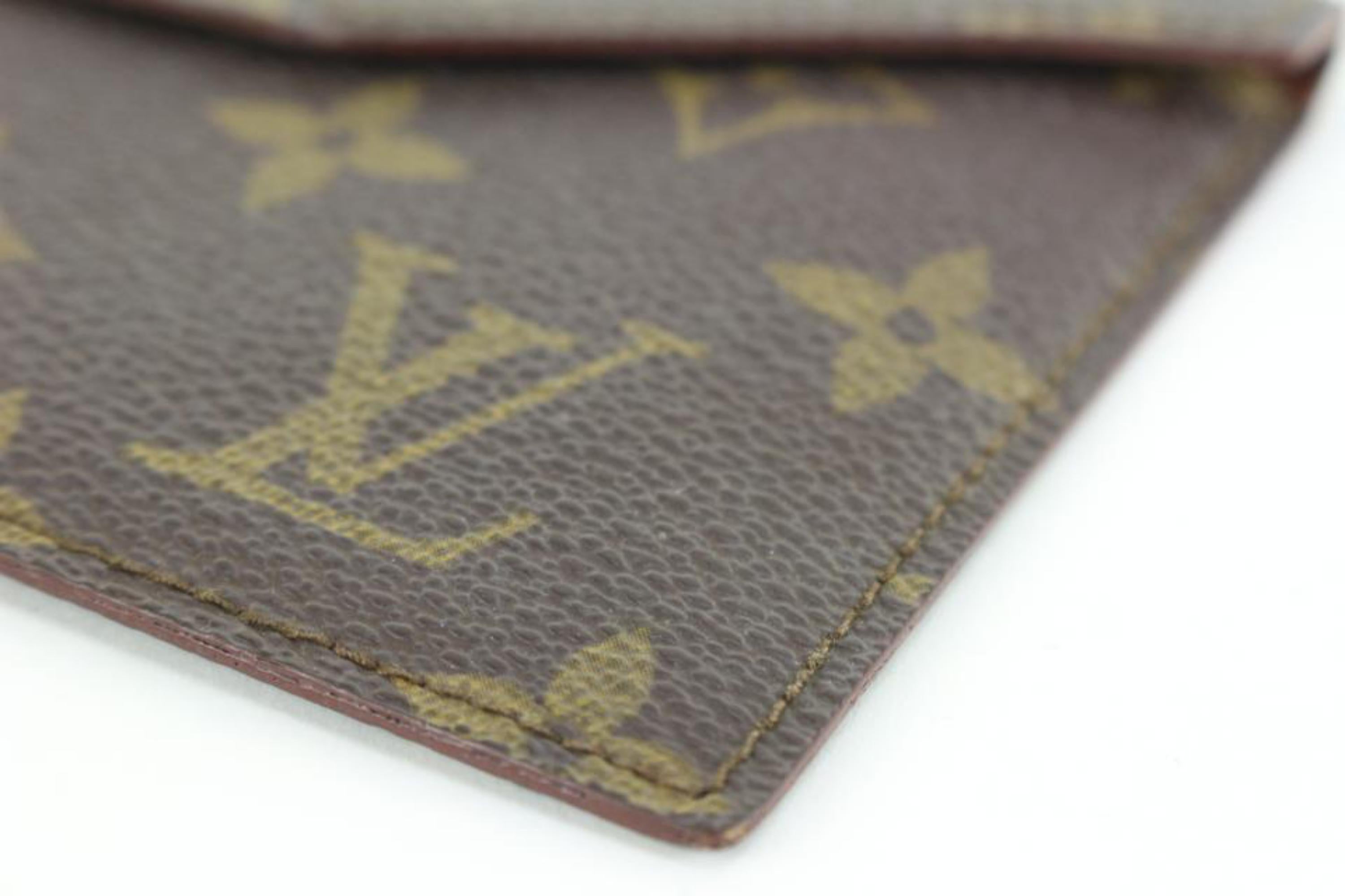 LOUIS VUITTON 1980s Vintage Monogram Wallet Cover Rare leather