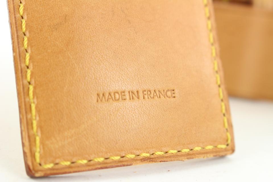 Louis Vuitton, Bags, Louis Vuitton Vachetta Luggage Tag Poignet Set Brown  Leather