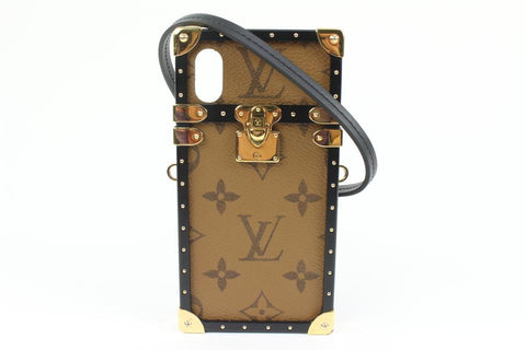 Louis Vuitton Monogram Reverse Eye Trunk iPhone X or XS Phone Case Strap 54lk322s