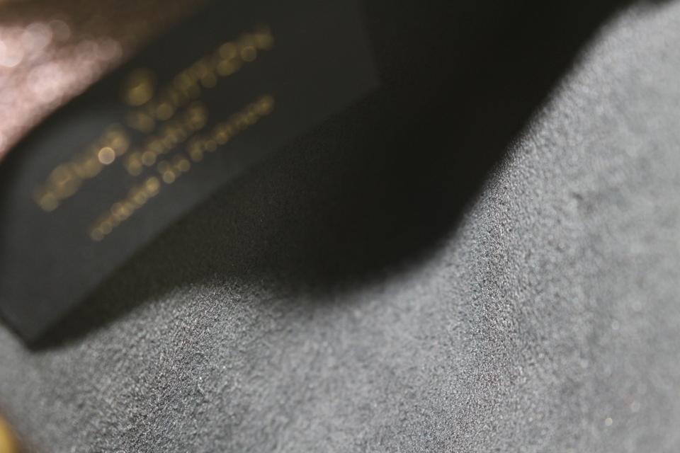 Louis Vuitton Brown x Pink Damier Ebene LV Logo Pochette Leather