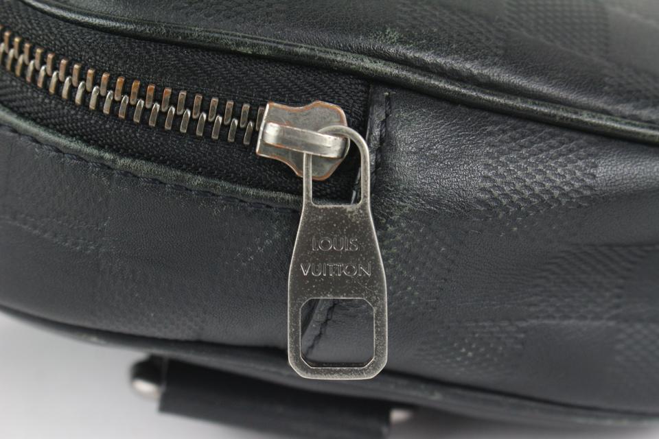 Louis Vuitton Damier Infini Ambler Bum Body Bag N41288 Black Free Shipping