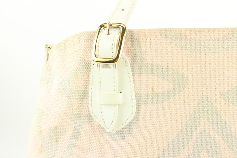 Louis Vuitton Women's Tote Bag Monogram Cabas Beige/Pink/White