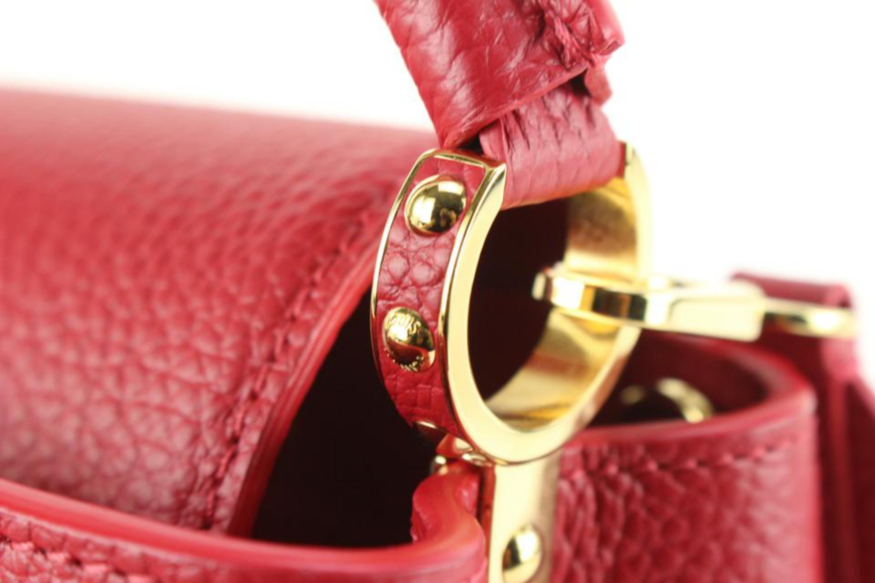 Capucines leather handbag Louis Vuitton Red in Leather - 37236775
