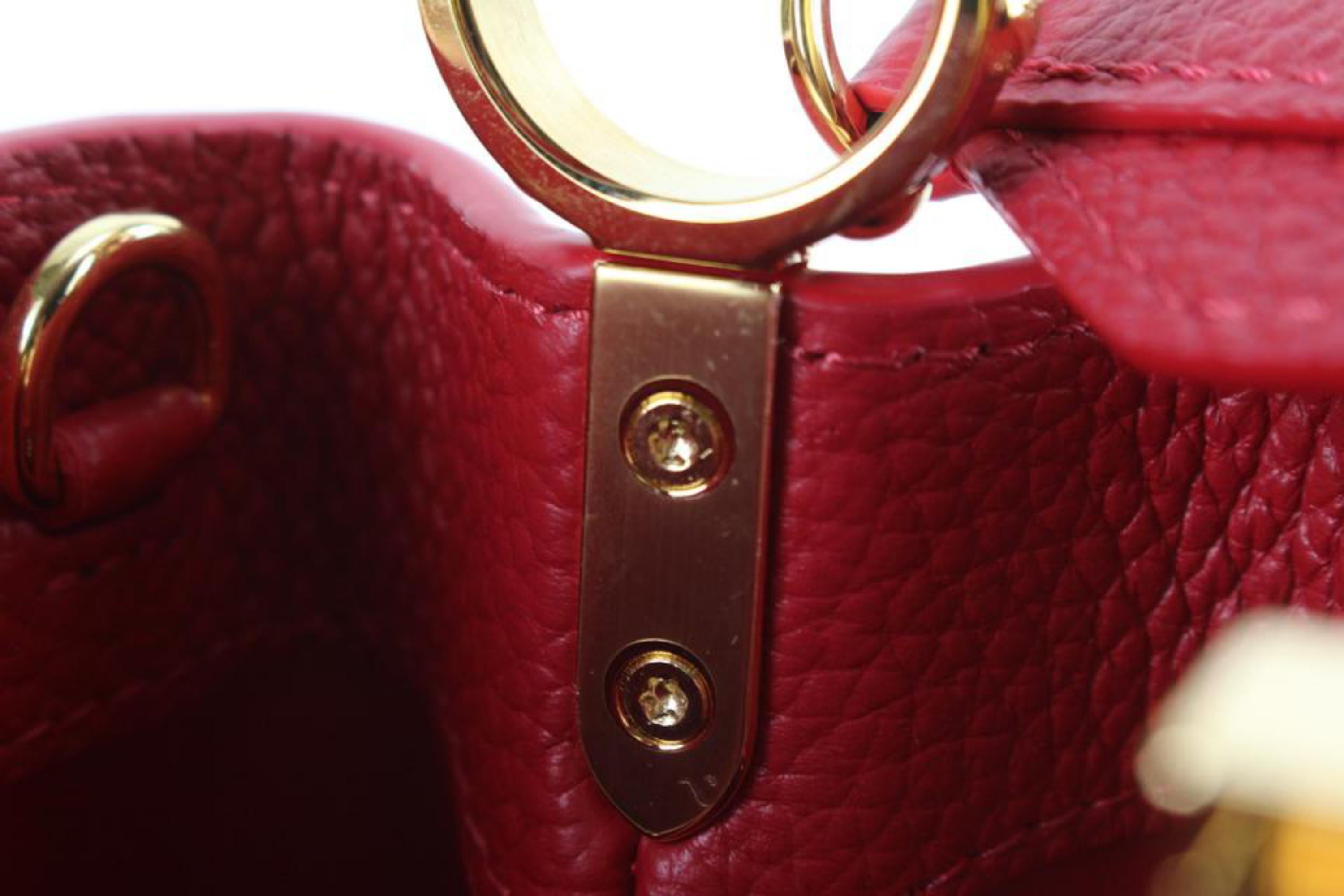 Louis Vuitton LV Capucines BB red scarlet Leather ref.670100 - Joli Closet