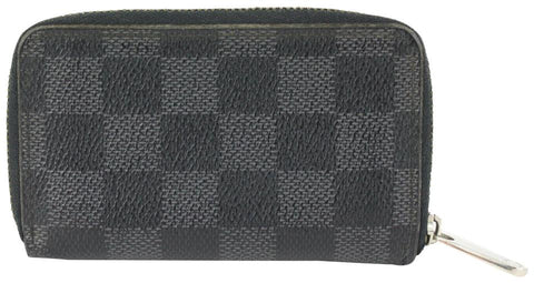 Louis Vuitton Damier Graphite Zippy Coin Compact Zip Around Wallet 914lv40