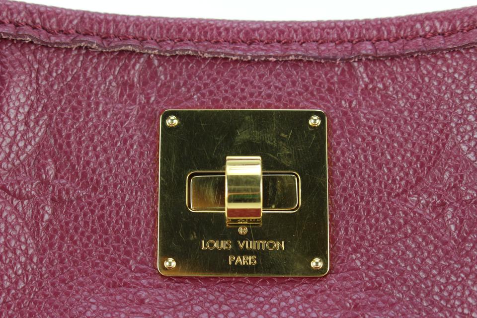 LOUIS VUITTON Citadine Monogram Empreinte Leather Shoulder Bag Plum
