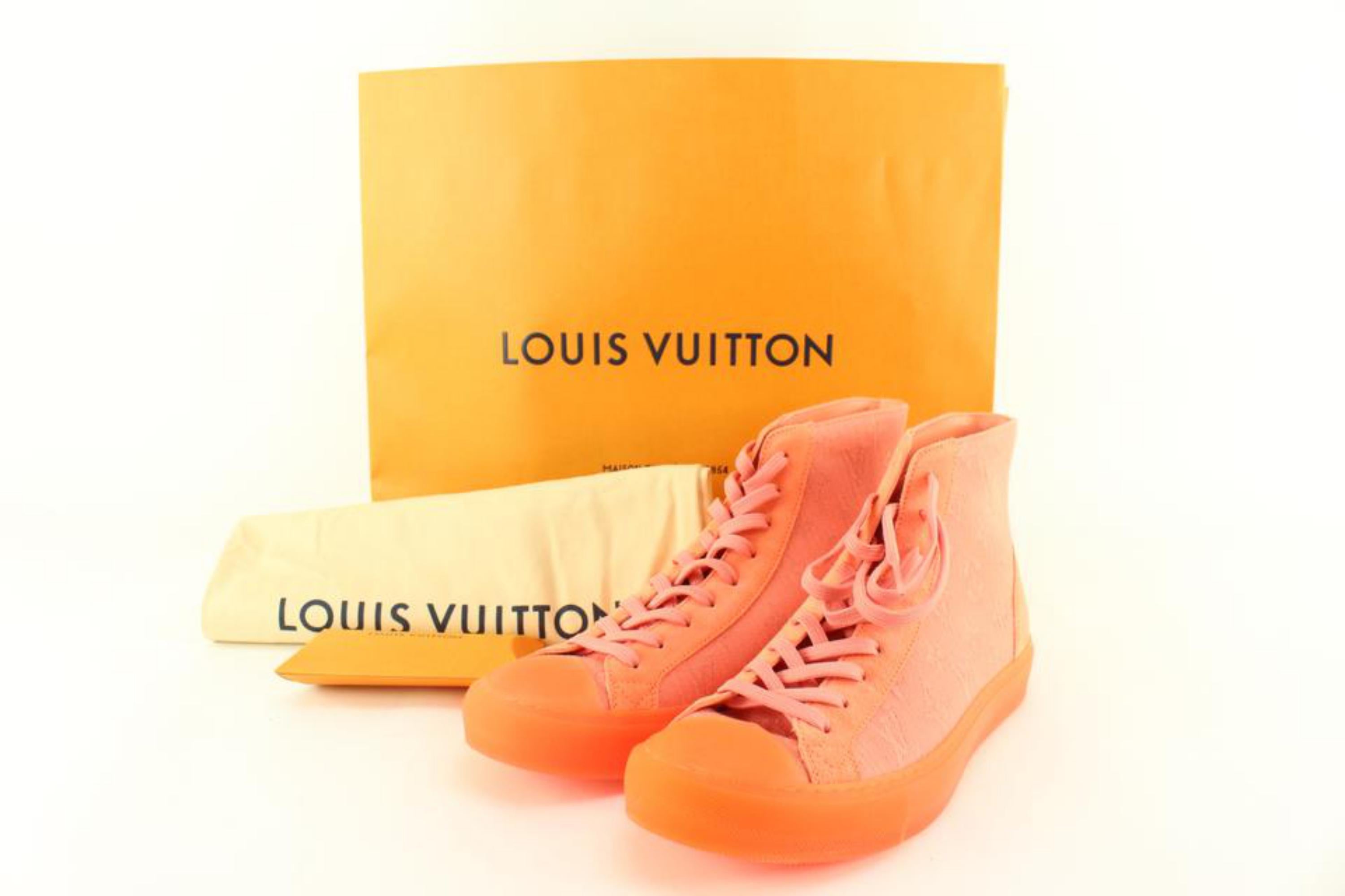 Louis Vuitton Men's US 8 Virgil Abloh Orange Tattoo High Top Sneaker 1 –  Bagriculture