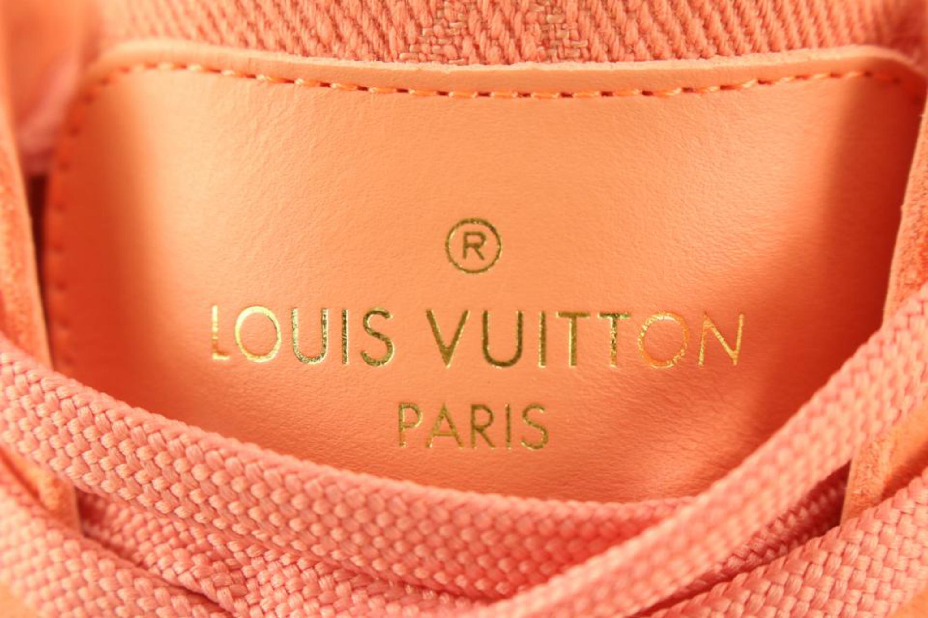Louis Vuitton Men's US 8 Virgil Abloh Orange Tattoo High Top Sneaker  10lk630s For Sale at 1stDibs