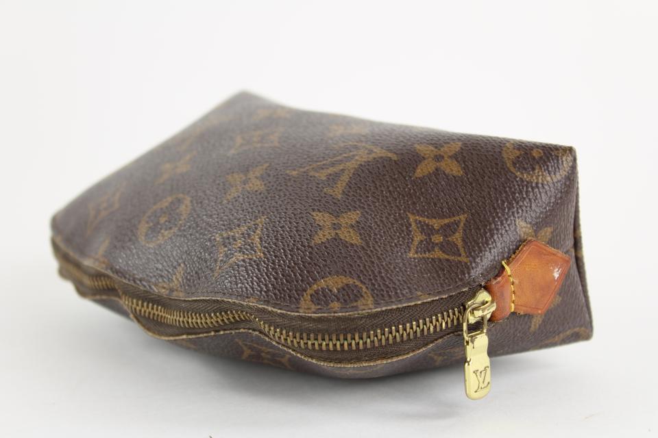 Louis Vuitton Vernis Cosmetic Pouch Navy BLue Make Up Case Demi Ronde 860960