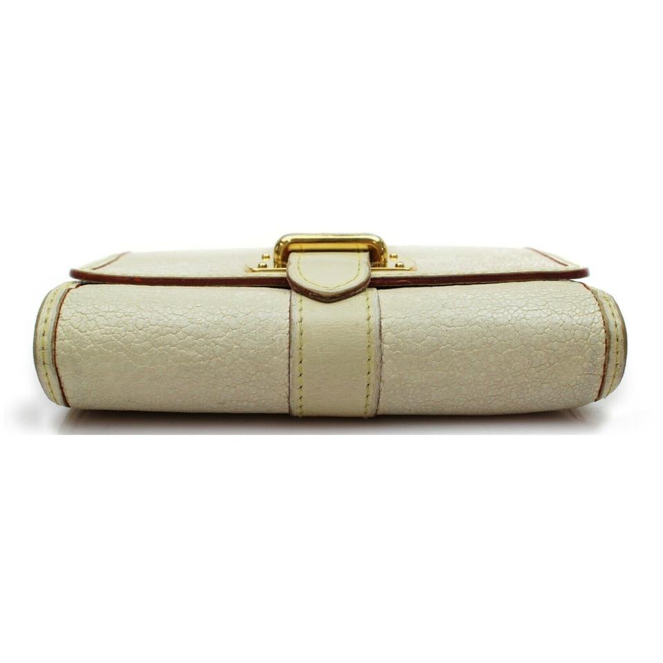 Authentic LOUIS VUITTON Cream Suhali Leather Porte-Tresor International  Wallet