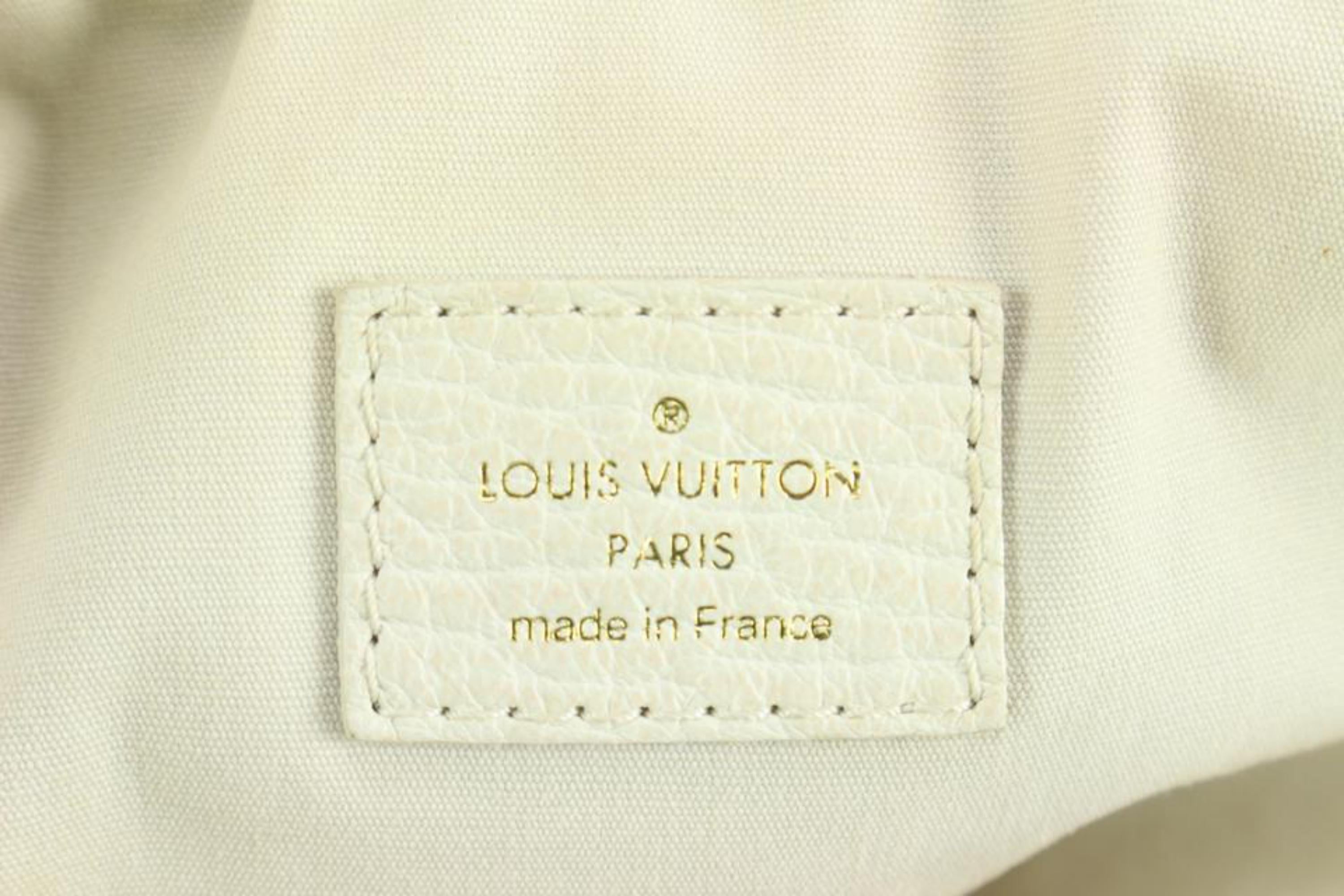 Authentic Louis Vuitton Blue/White Mini Lin Croisette Marina GM Tote Bag