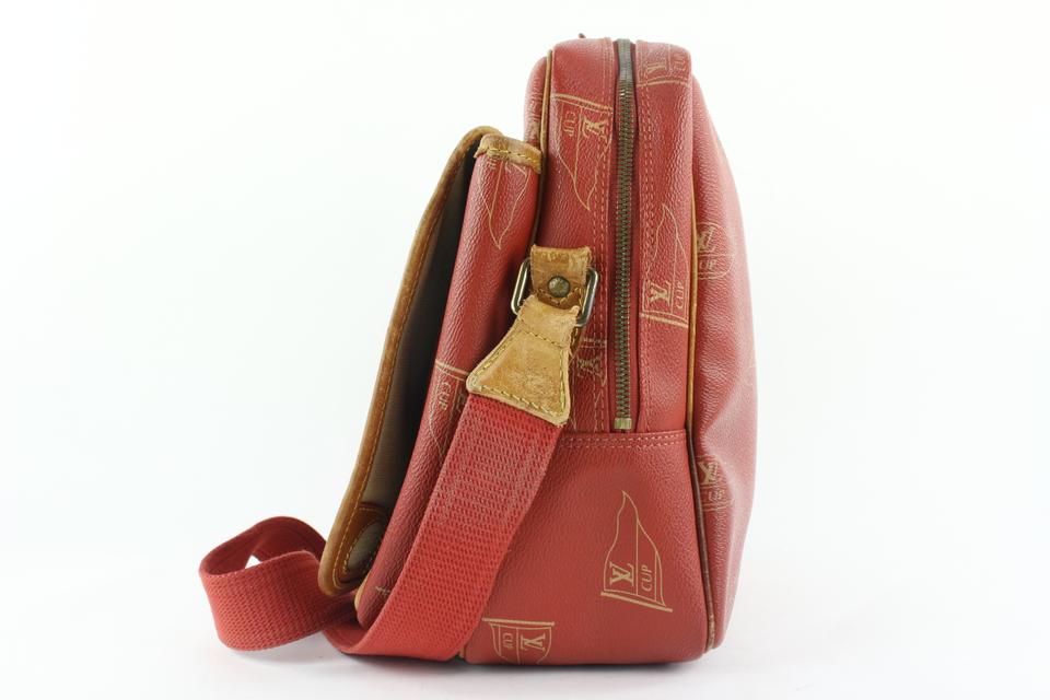 Louis Vuitton 1995 LV Cup Red Bosphore Calvi Messenger Crossbody Bag 234lvs56